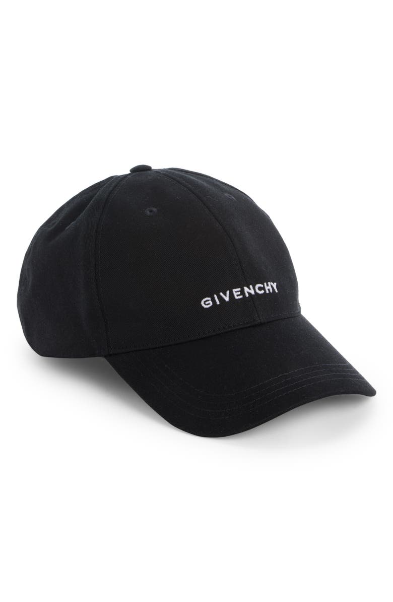 Givenchy Men's Logo Embroidered Baseball Cap, Main, color, Black