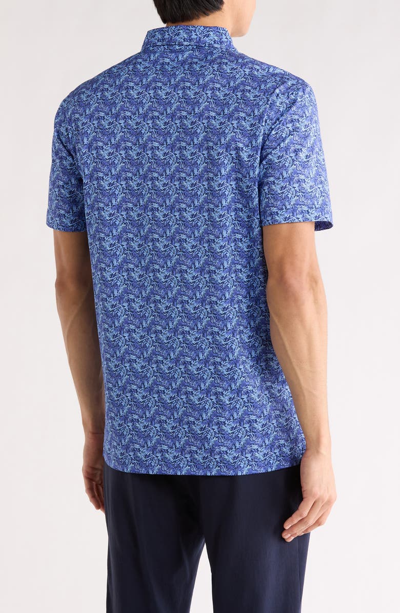 Bugatchi Victor OoohCotton<sup>®</sup> Leaf Polo, Alternate, color, Navy