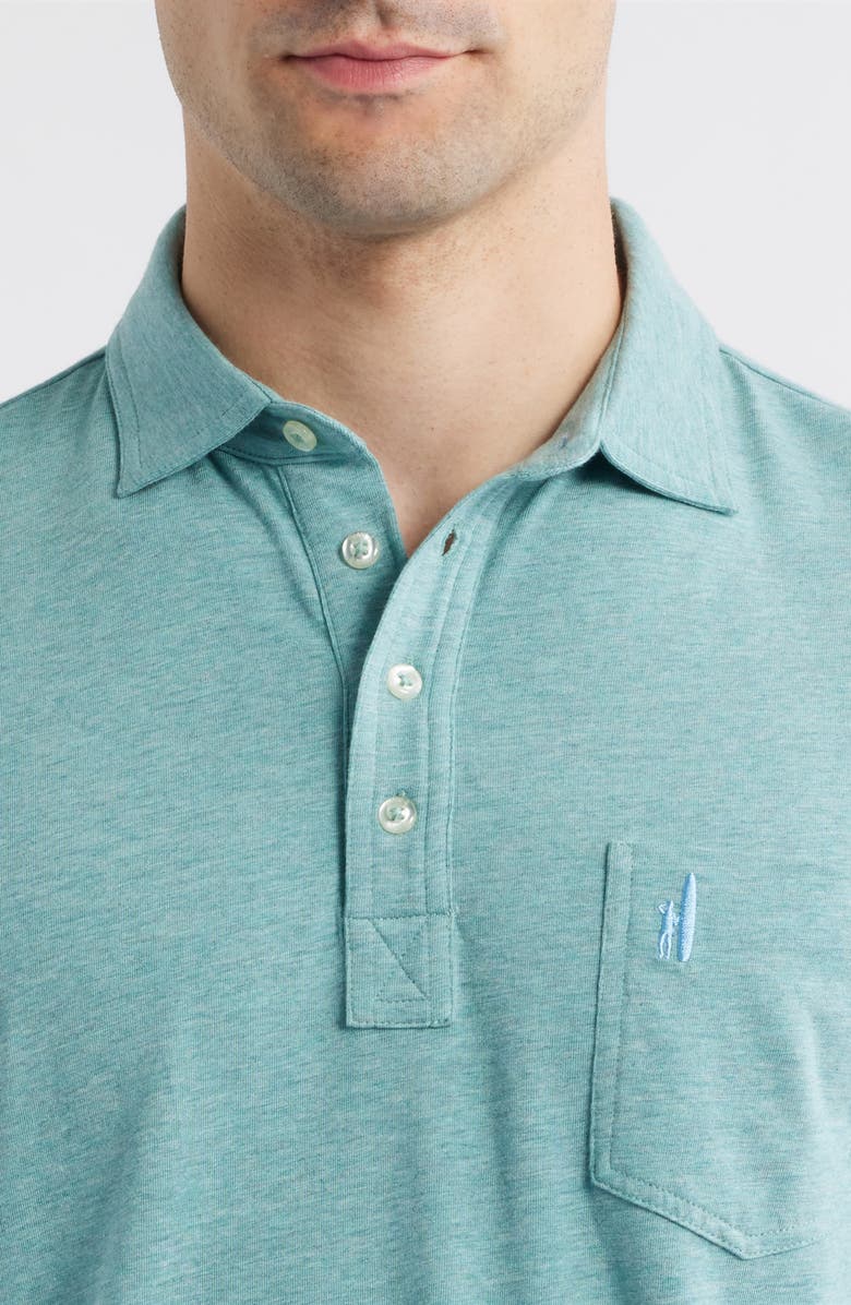 johnnie-O Heathered Original 2.0 Pocket Polo, Alternate, color, Mako
