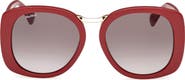 Max Mara 55mm Round Sunglasses