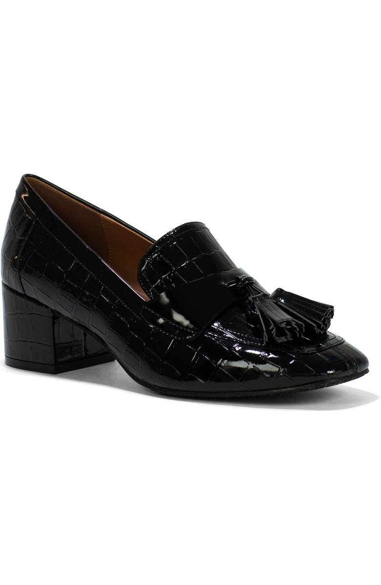 Donald Pliner Kressida Croc Embossed Tassel Loafer, Main, color,