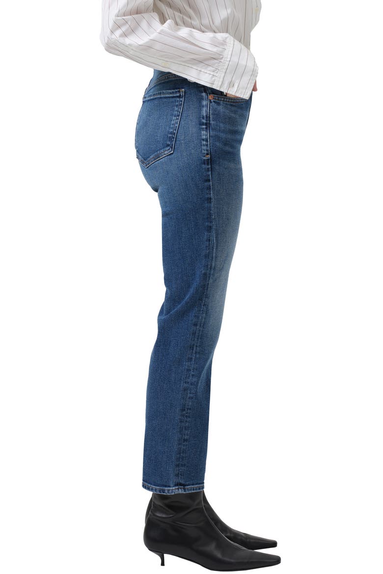 Zurie High Waist Nonstretch Ankle Jeans, Alternate, color, ABALONE