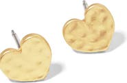 Erin McDermott Jewelry With Love Hammered Gold Heart Earrings