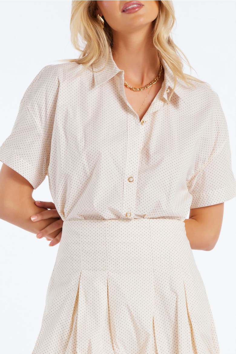 Palma Poplin Top, Main, color, Micro Polka Dot