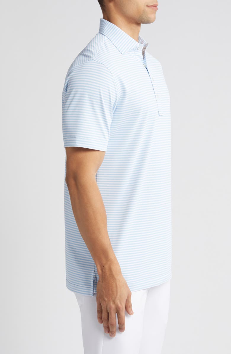 Peter Millar Crown Crafted Mood Performance Mesh Polo, Alternate, color, Blue Frost