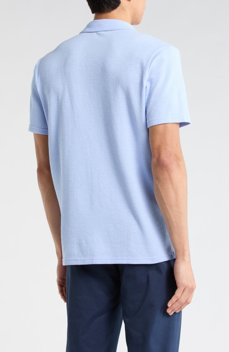 Lucky Brand Johnny Collar Cotton Blend Polo, Alternate, color, Chambray Blue