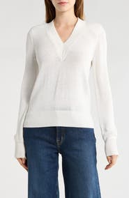 JASON WU Varsity V-Neck Sweater