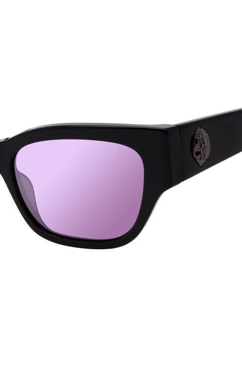 Kurt Geiger Rectangular Sunglasses, 60mm In Black/rainbow Fl