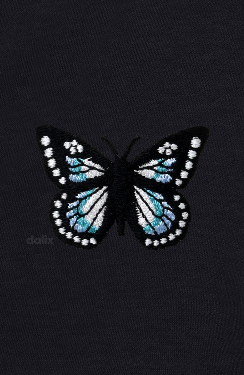 Dalix Womens Butterfly Midweight Washed Fleece Shorts, Alternate, color, Black