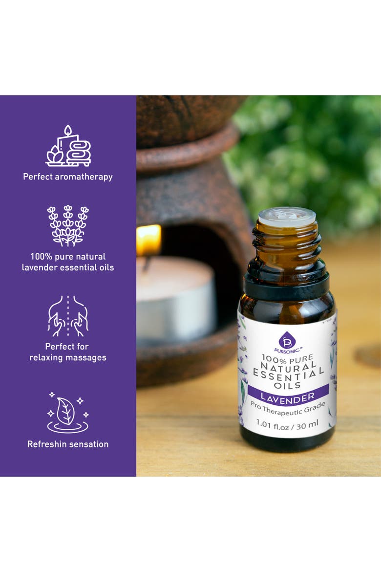 100% Pure & Natural Lavender Essential Oils, Alternate, color, Purple