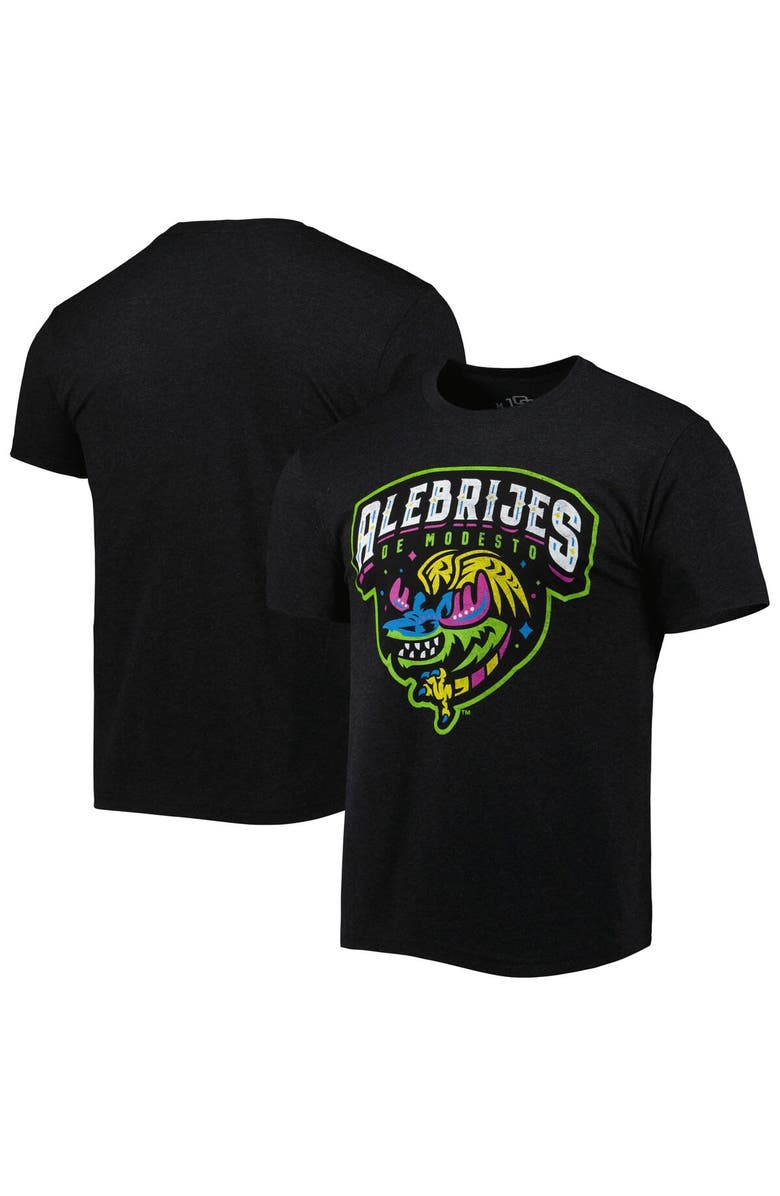 108 STITCHES Men's Black Alebrijes de Modesto Copa de la Diversion Home Tri-Blend T-Shirt, Main, color,