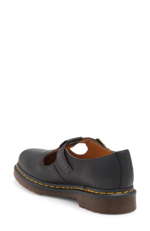 Dr. Martens T-bar Regency Mary Jane Shoe In Black Calf