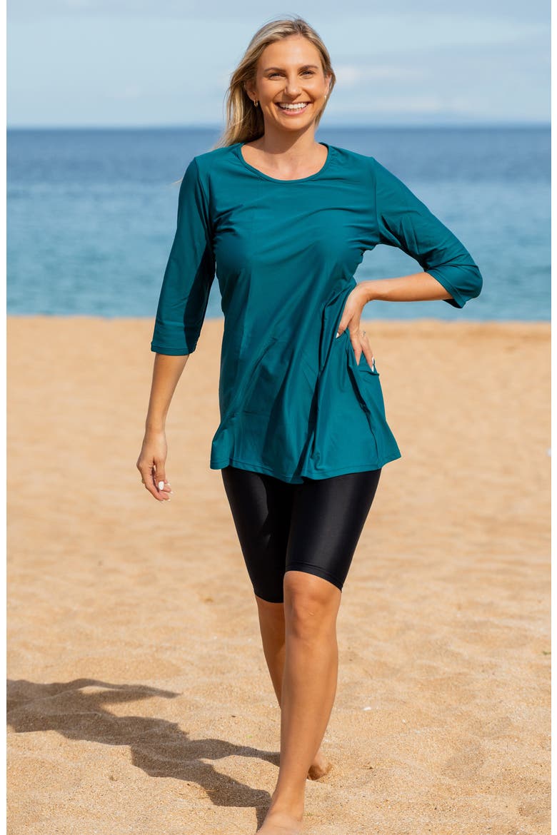 Long Bike Swim Shorts, Alternate, color, Black