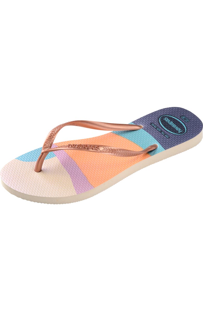 Havaianas Slim Palette Flip Flop, Alternate, color, Beige