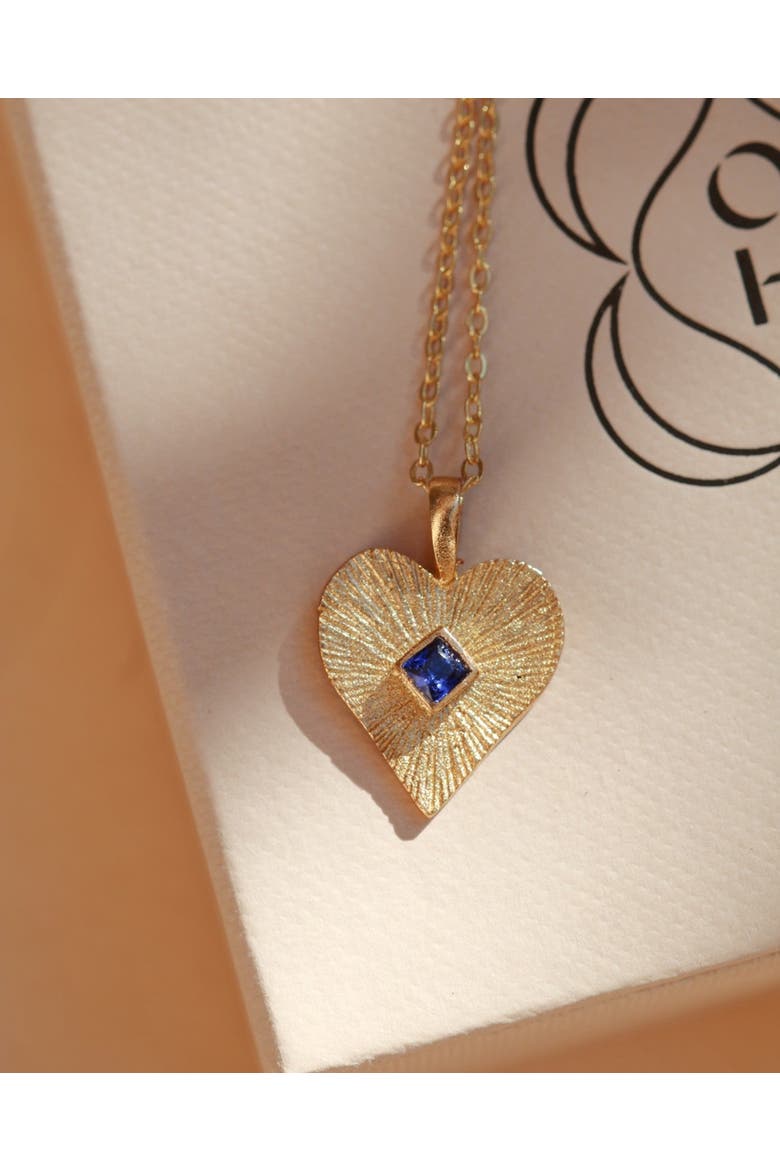 Golden Heart Pendant Necklace, Alternate, color, Gold