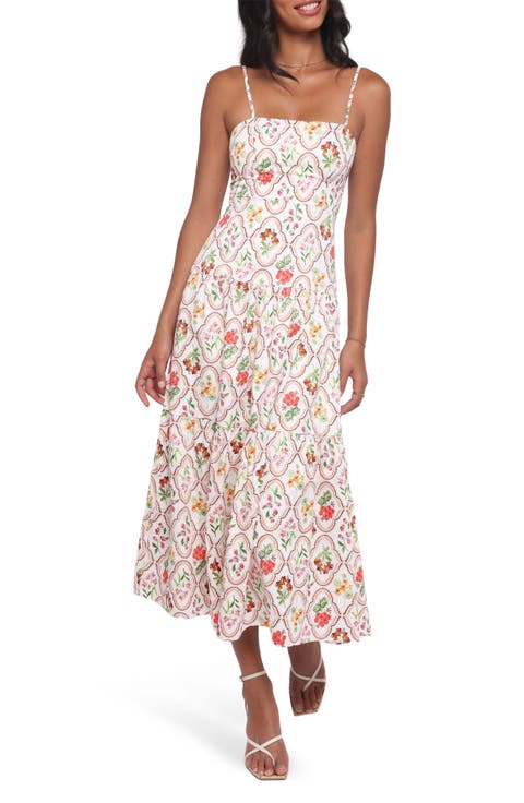 Botanique Floral Print Cotton Midi Sundress