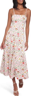 Petal & Pup Botanique Floral Print Cotton Midi Sundress