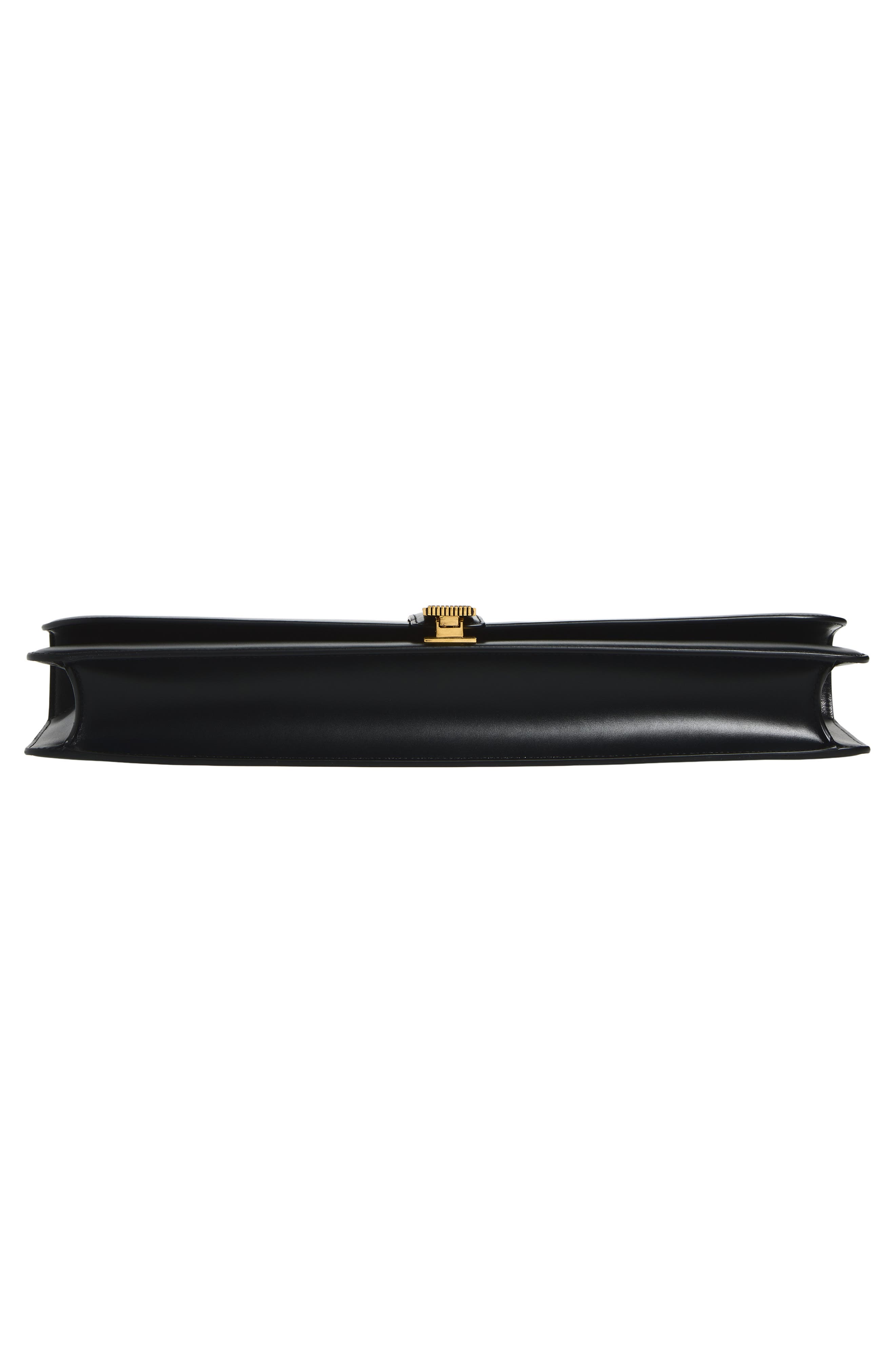 Blake Long Leather Clutch, Alternate, color, BLACK