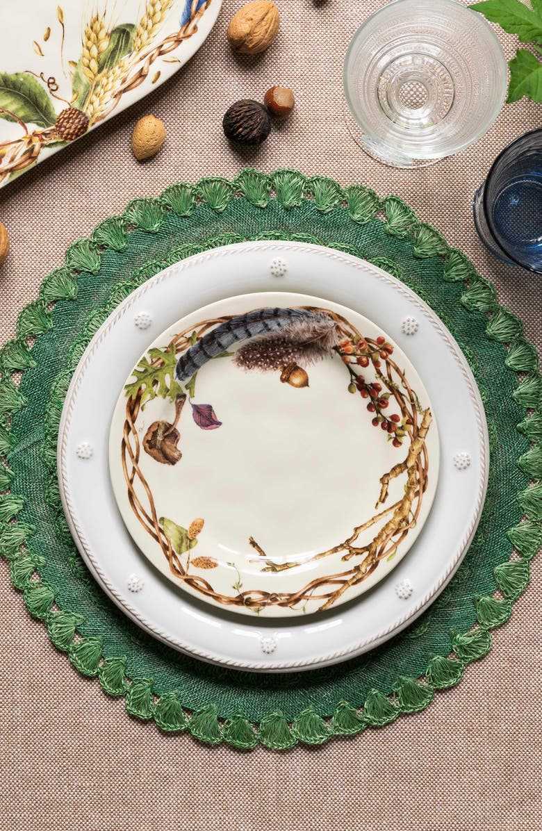 Juliska Isadora Set of 4 Placemats, Alternate, color, Evergreen