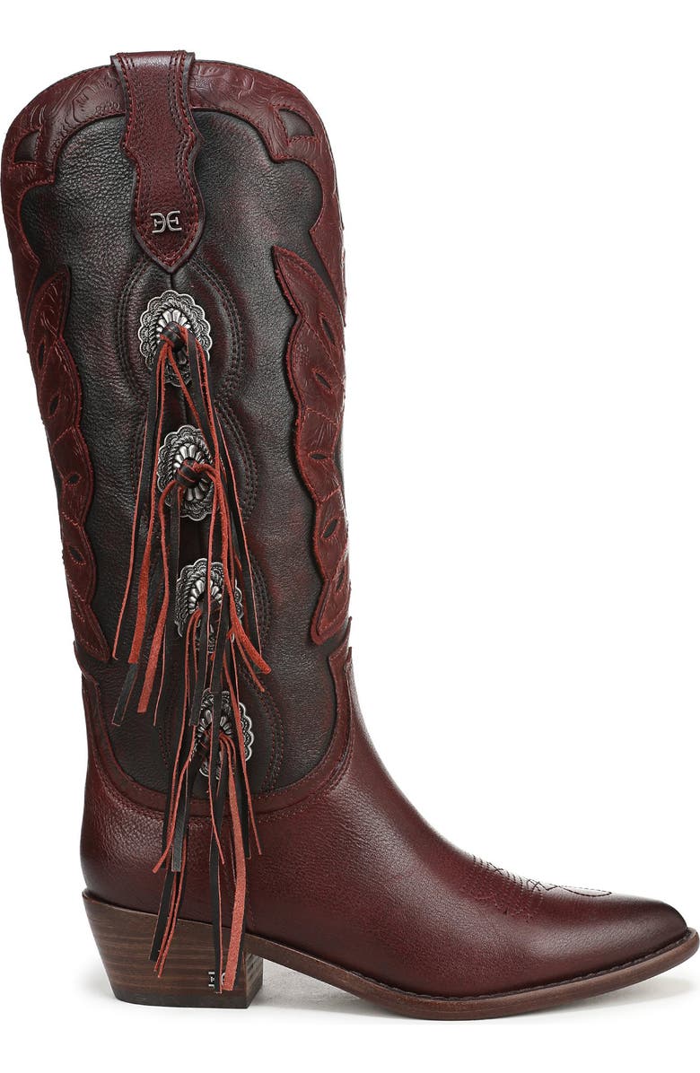 Sam Edelman Rhett Western Boot, Alternate, color, French Merlot
