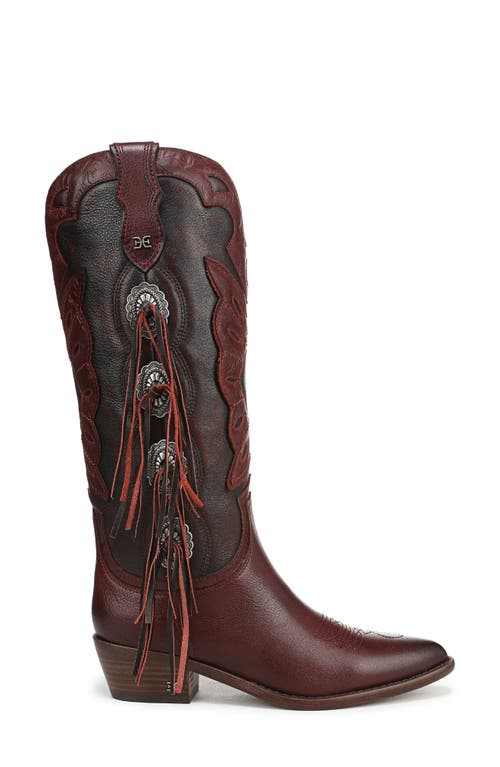 Sam Edelman Rhett Western Boot In Burgundy