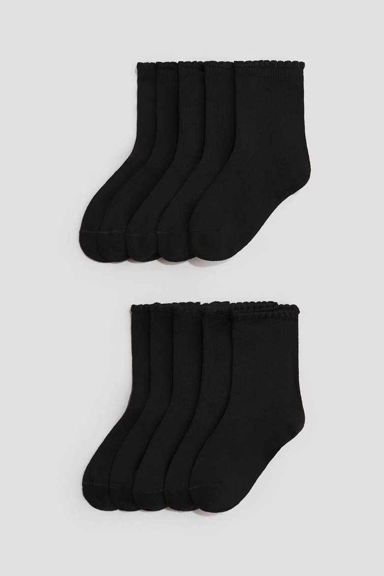 10-pack Socks, Main, color, Black