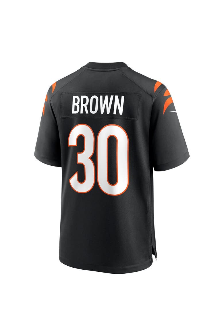 Men's Nike Chase Brown  Black Cincinnati Bengals Team Game Jersey, Alternate, color, Black