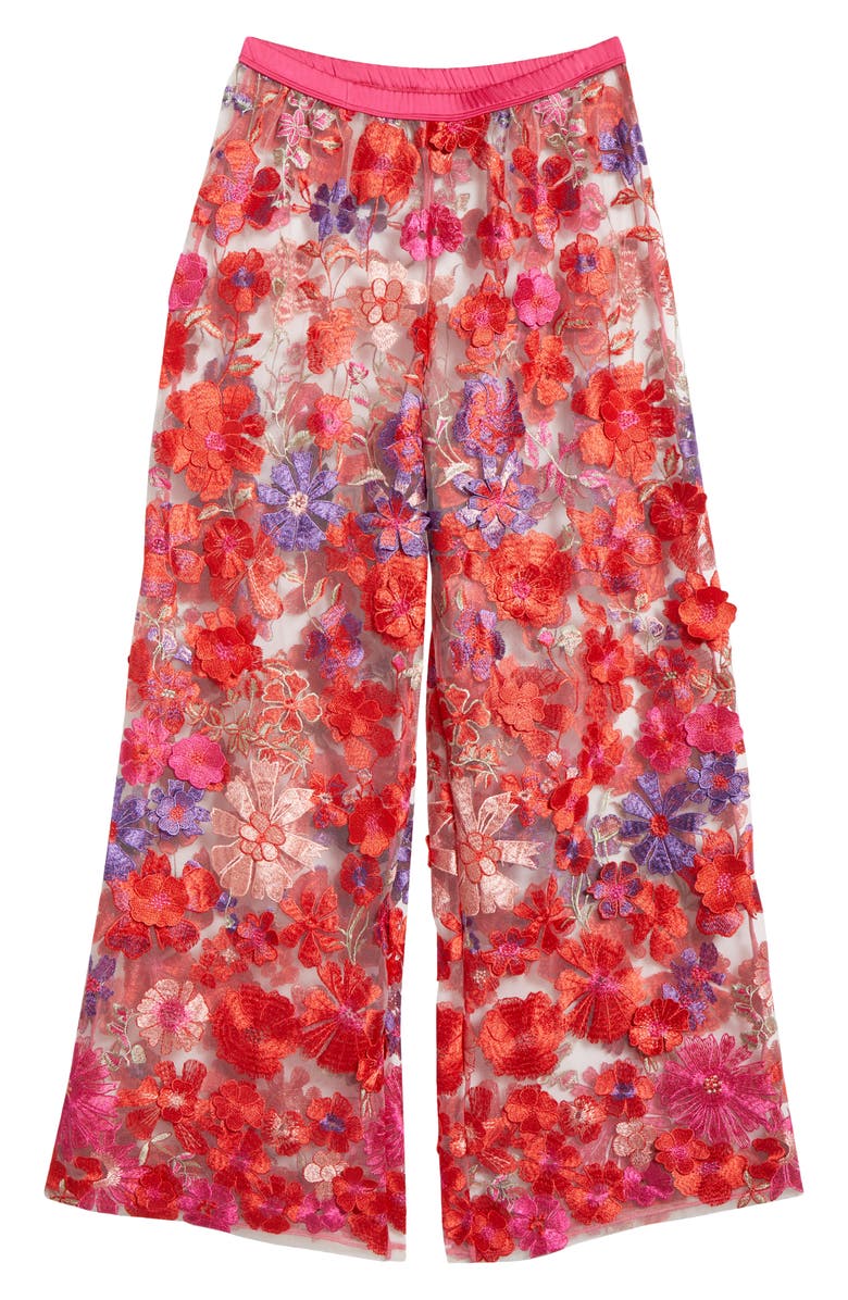 KILO BRAVA Embroidered Mesh Flare Pants, Alternate, color, 