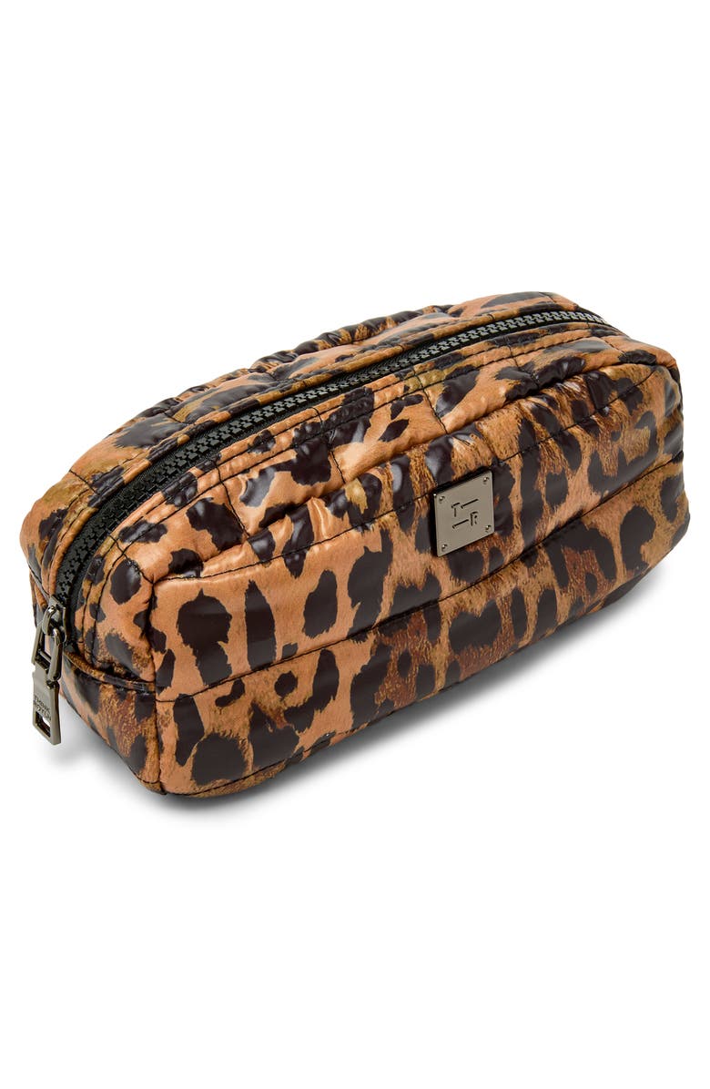 THINK ROYLN Touch Up Zip Top Travel Pouch, Alternate, color, Leopard