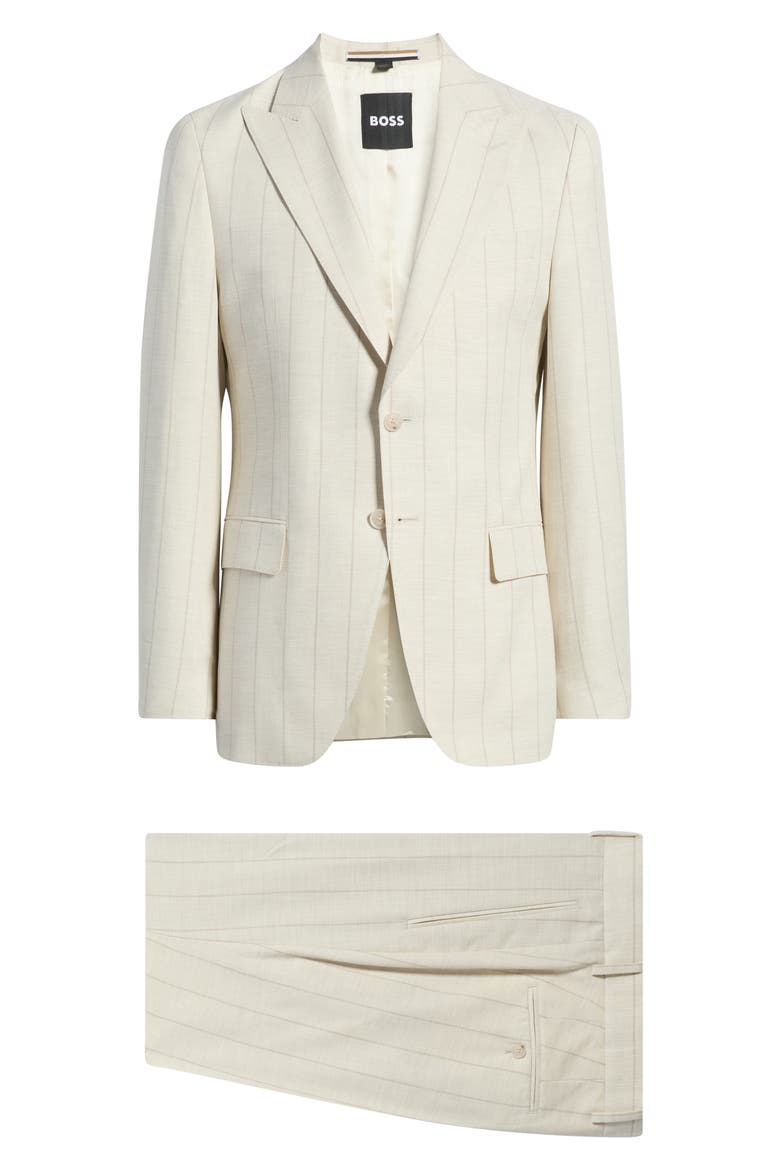 Huge Two-Piece Cotton & Virgin Wool Suit, Main, color, OPEN GREY