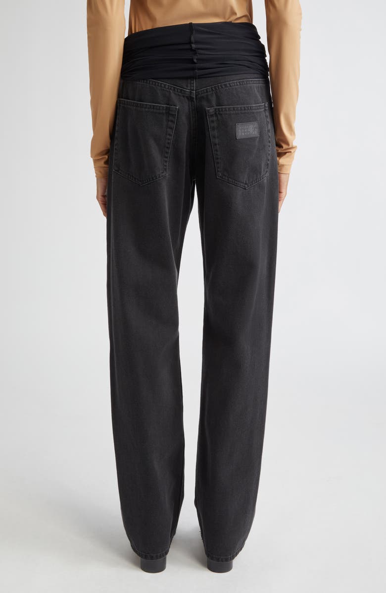 MM6 Maison Margiela Overlay Jeans, Alternate, color, Black