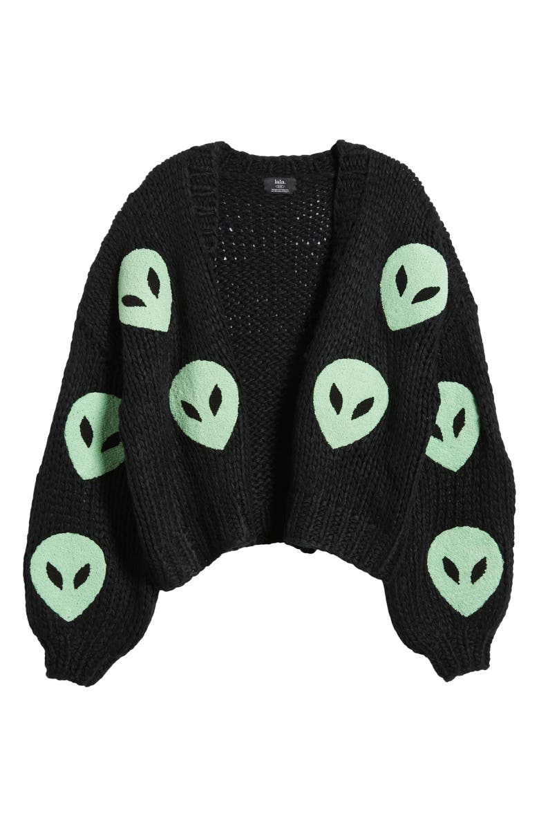 Dressed in Lala Visionary Alien Cardigan, Alternate, color, 
