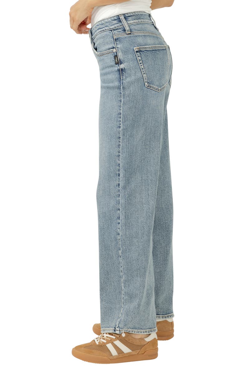 Silver Jeans Co. Suki Curvy Mid Rise Wide Leg Jeans, Alternate, color, Weston
