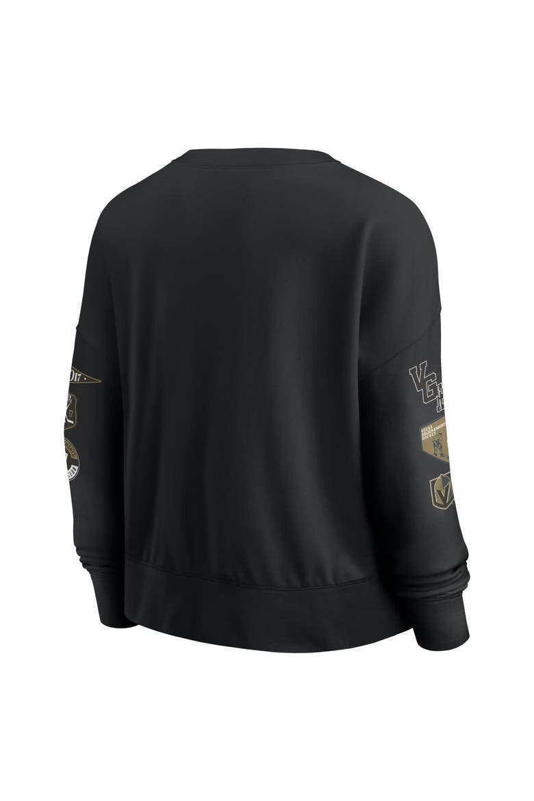 Women's Fanatics Black Vegas Golden Knights Go Team Pullover Sweatshirt, Alternate, color, Black