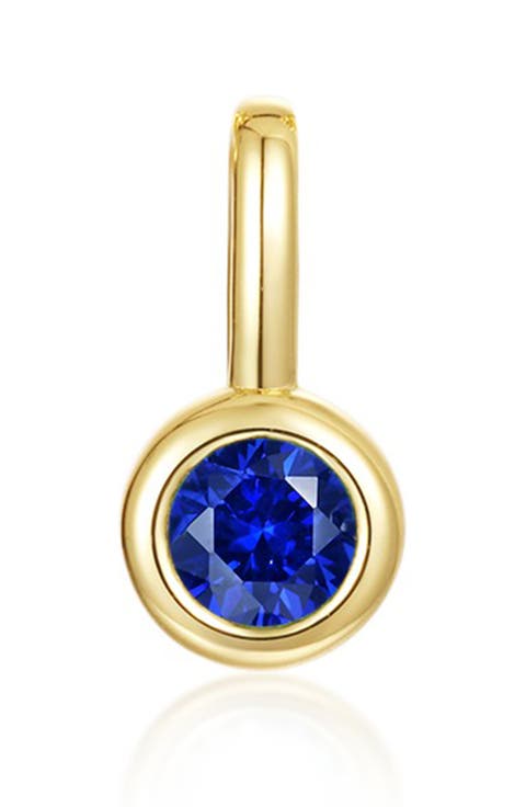Bezel Birthstone Charm Pendant