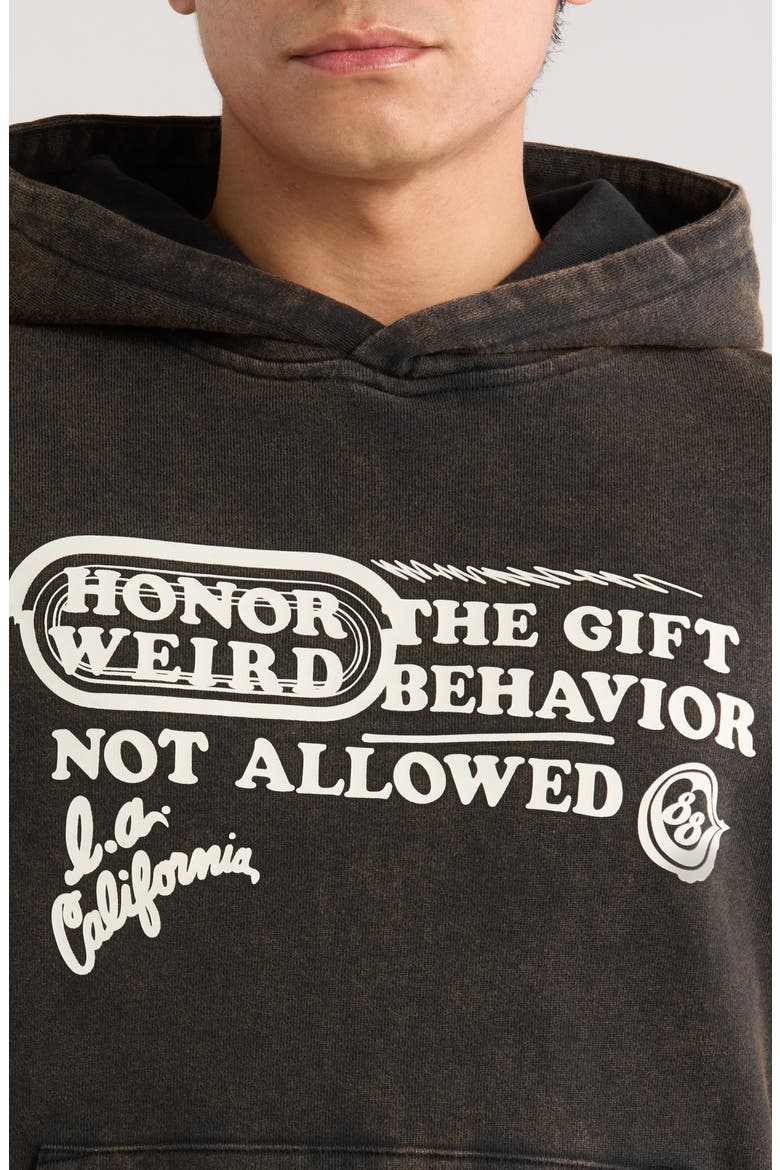 Not Allowed Cotton Blend Hoodie, Alternate, color, BLACK