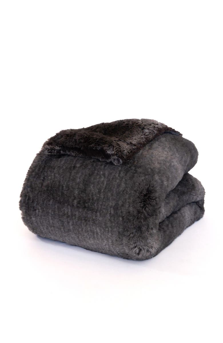 Sea To Me Blankets Alpine Abundance Faux Fur Throw Blanket, Main, color, Grey Multi