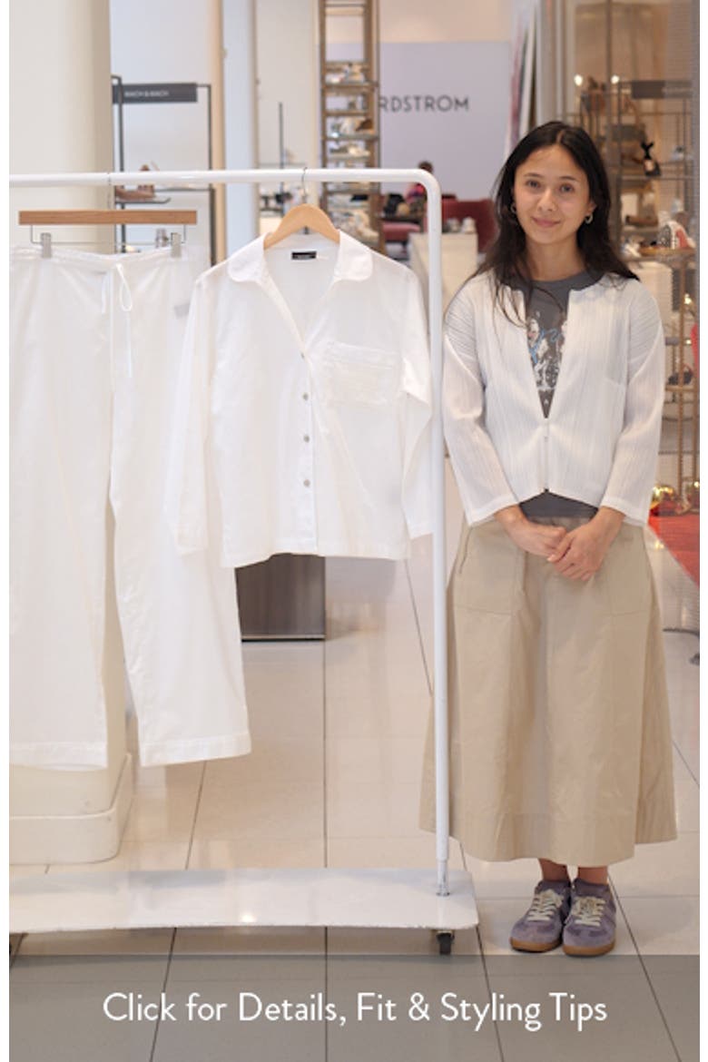 Embroidered Trim Cotton Sateen Pajamas video