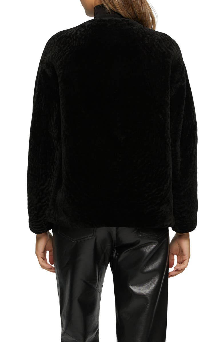 GORSKI Textured Genuine Shearling Jacket, Alternate, color, Black