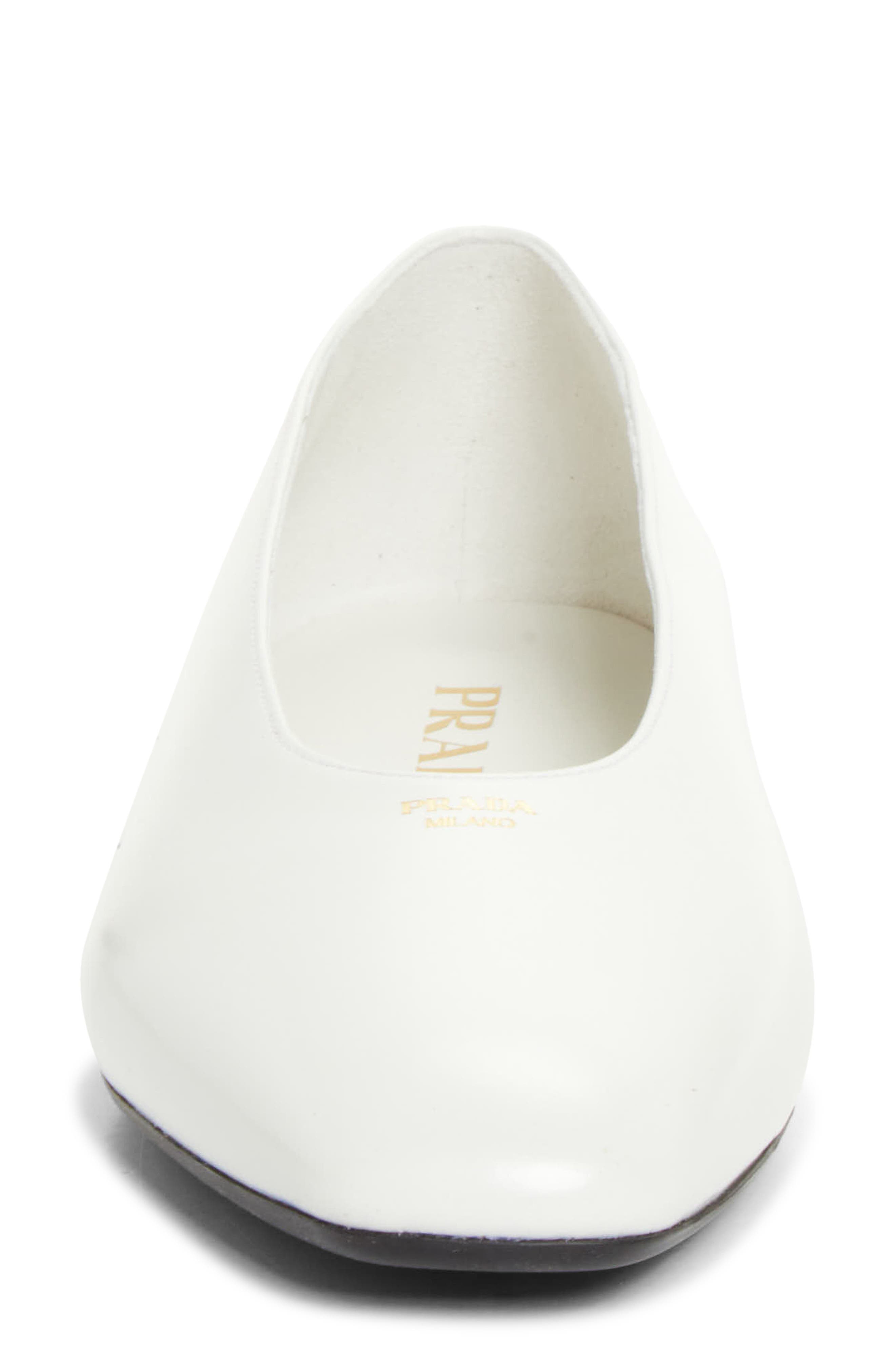 Ballerina Flat, Alternate, color, BIANCO