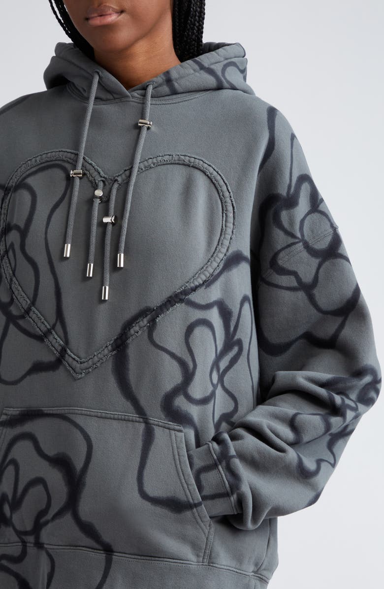 Collina Strada Heart Drawstring Cotton Hoodie, Alternate, color, 