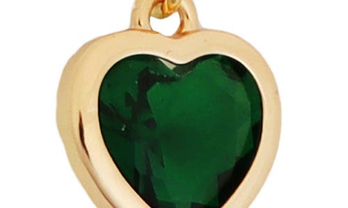 Panacea Crystal Heart Linear Drop Earrings In Gold