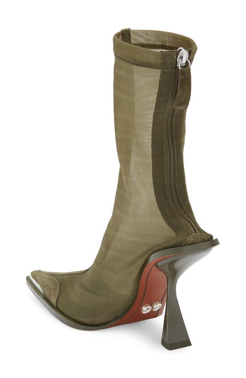 Cult Gaia Daija Mesh Boot In Green