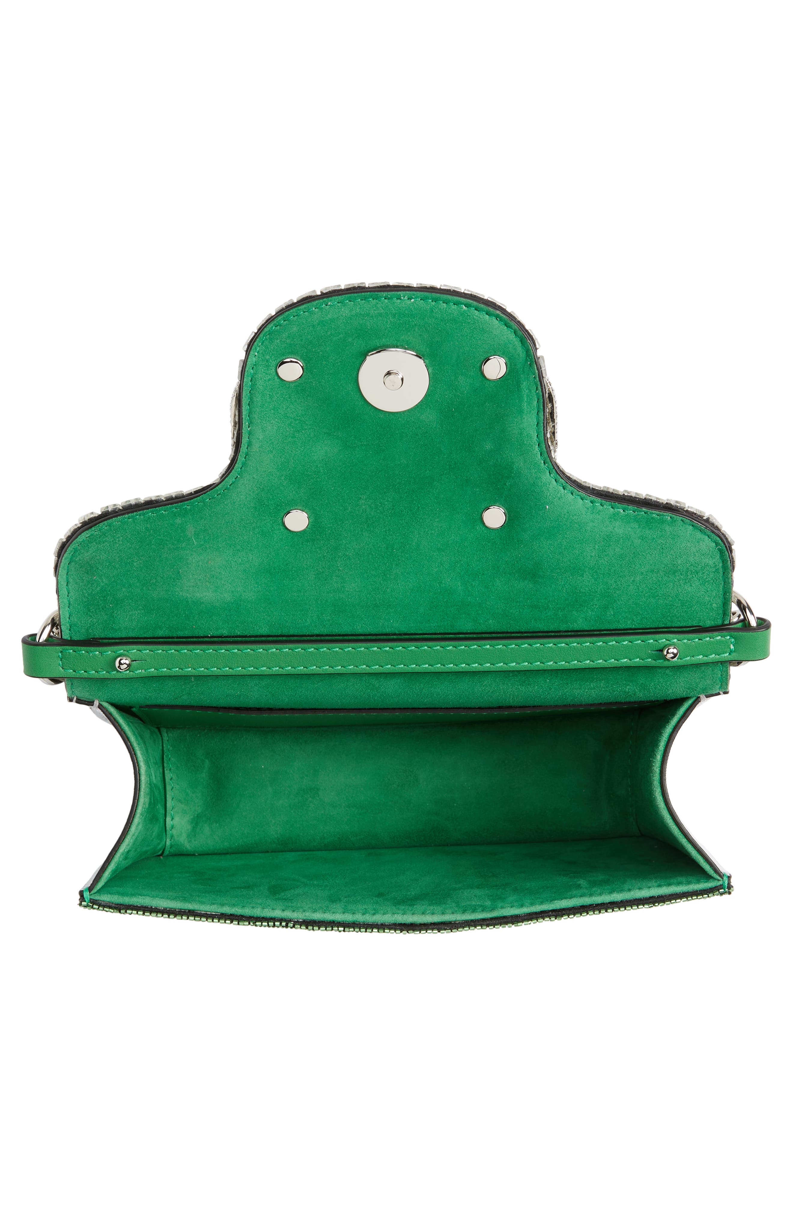 Valentino Garavani Locò Crystal Embellished Beaded Shoulder Bag, Alternate, color, 