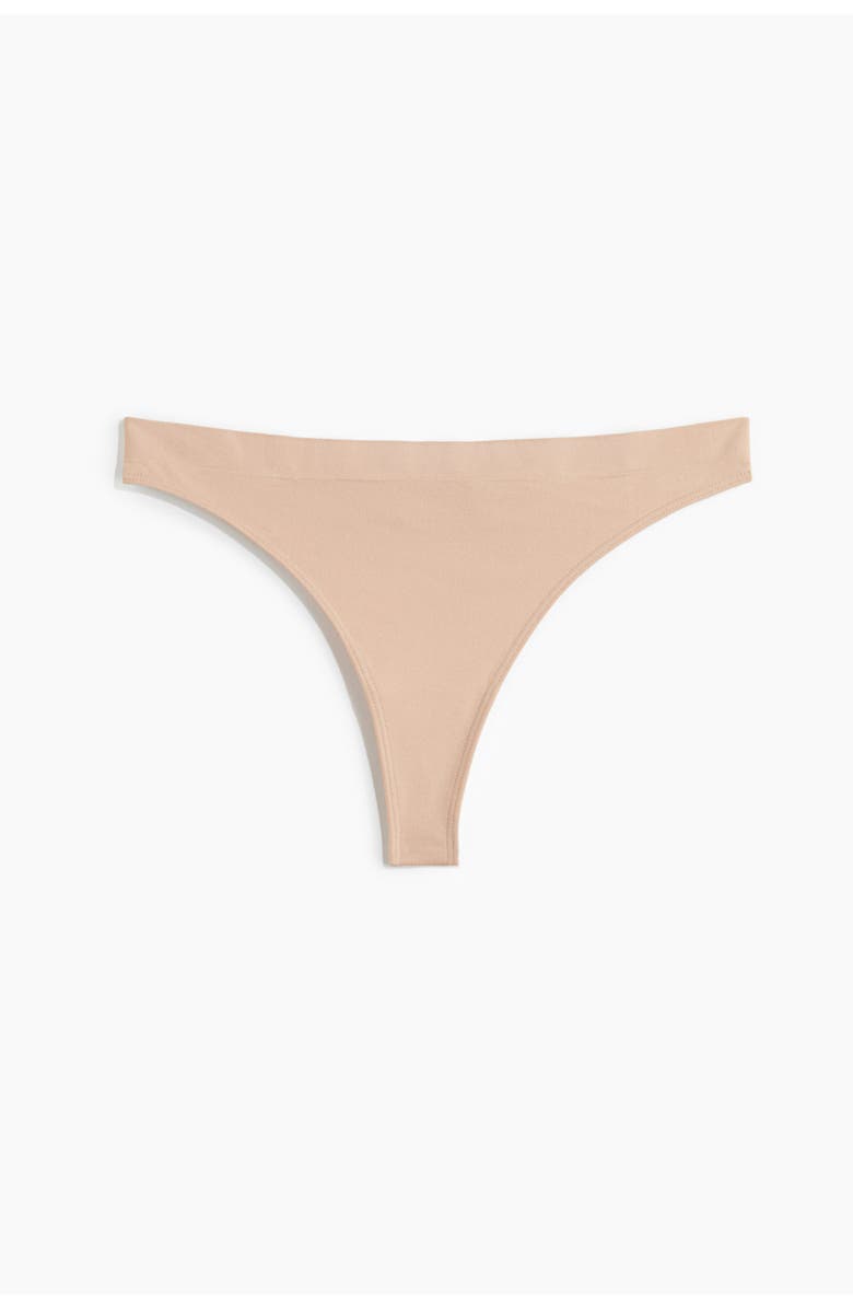 H&M 5-pack Seamless Thong Briefs, Alternate, color, Khaki Green/Beige/White