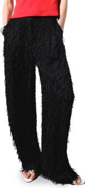 MANGO Textured Yarn Straight Leg Pants