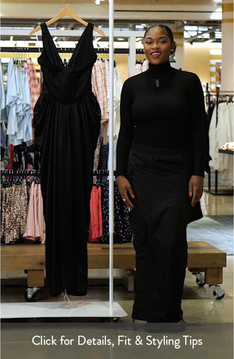 Angeline Strapless Satin Corset Gown, sales video thumbnail