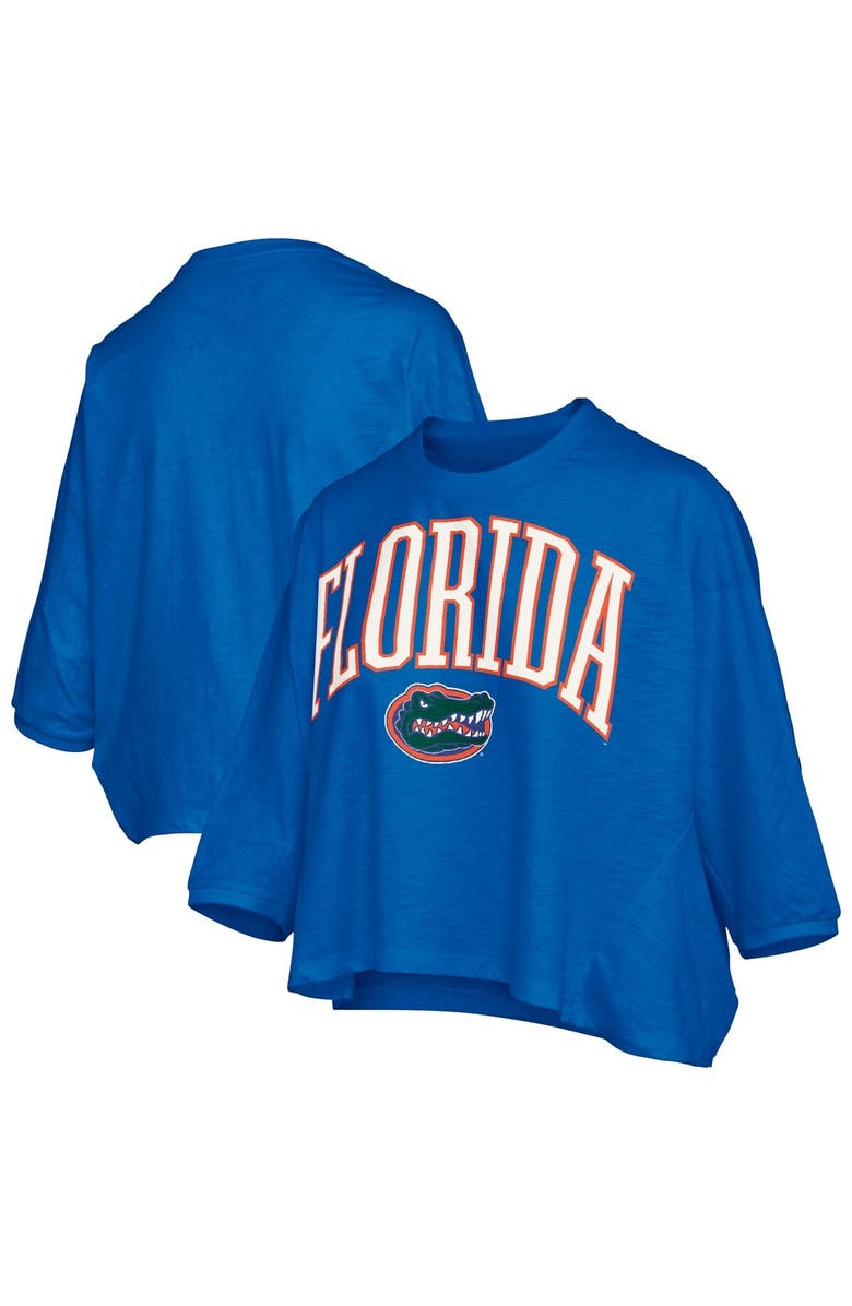 PRESSBOX Women's Pressbox  Royal Florida Gators Midi Arch Over Logo Oversized T-Shirt, Main, color, Royal
