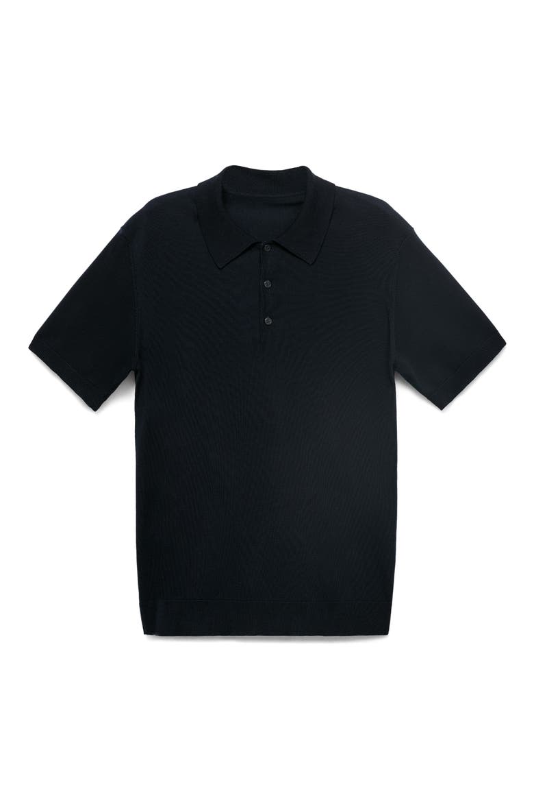 Fine Knit Polo, Alternate, color, NAVY