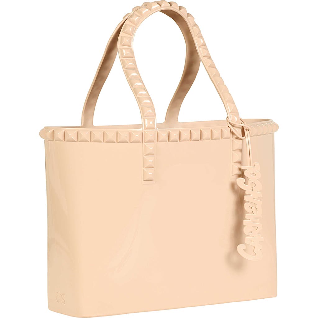 Carmen Sol Seba Mid Tote Jumbo Studs In Pink